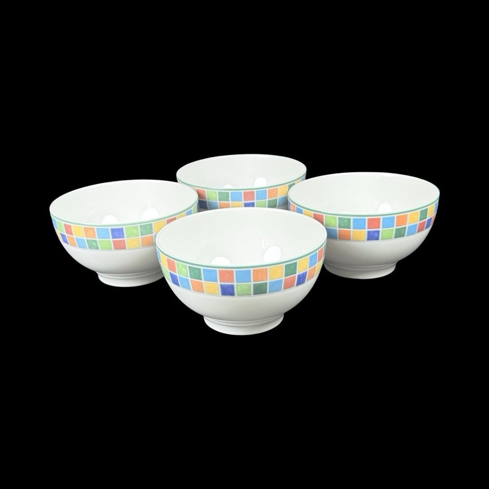 Villeroy & Boch Twist Alea Limone Rice Cereal Soup Bowl 5 5/8" Set of 4 (B)